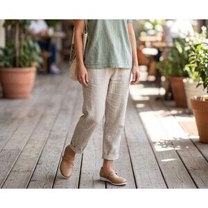 Propet Beige Tan Leather Mary Jane Flats Cottagecore Coastal Grandma 11M Comfy